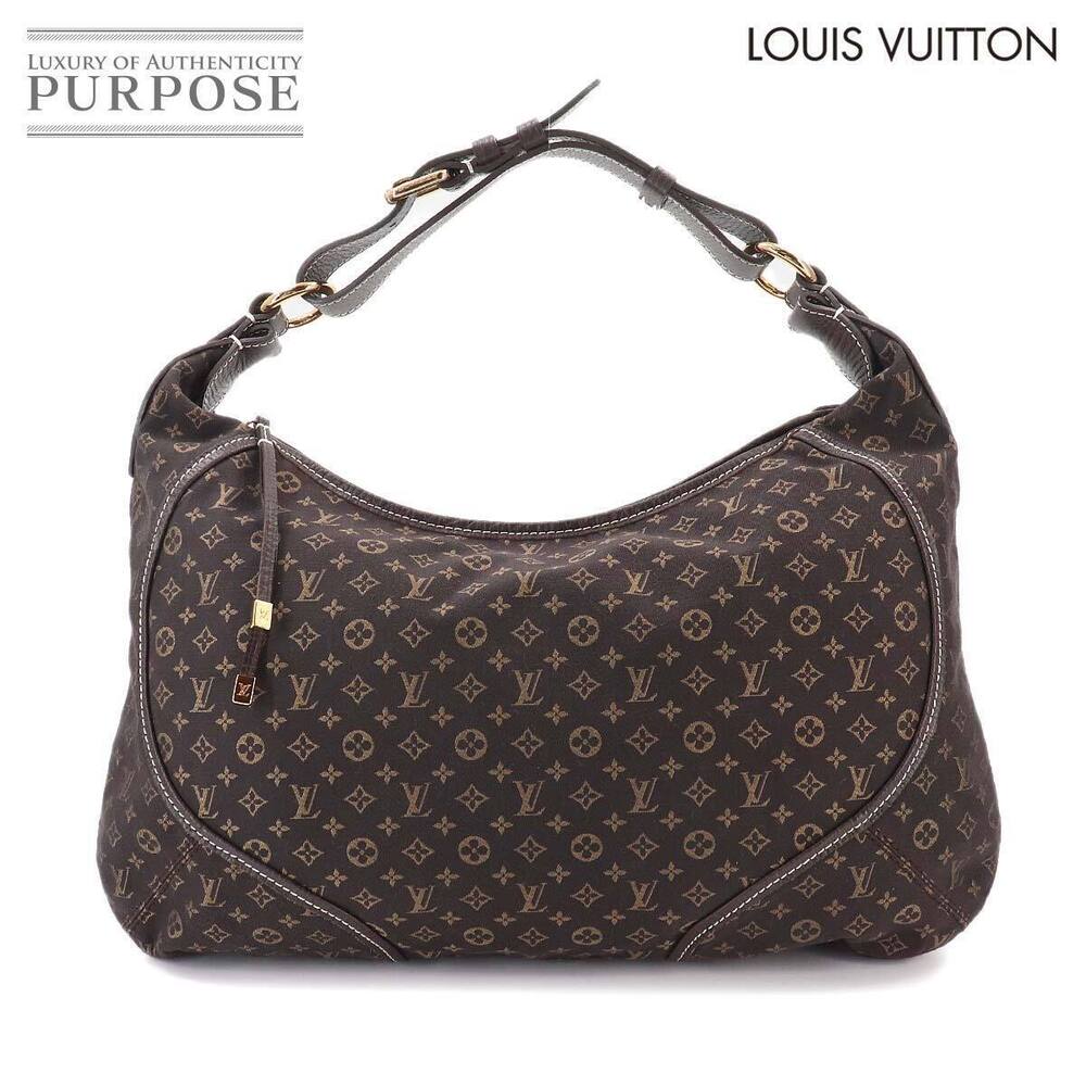 Louis Vuitton Manon Monogram Lin Canvas Shoulder Bag Ebene Brown